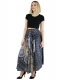VESTITO/GONNA LUNGA IN COTONE E VISCOSA, LACCI A C