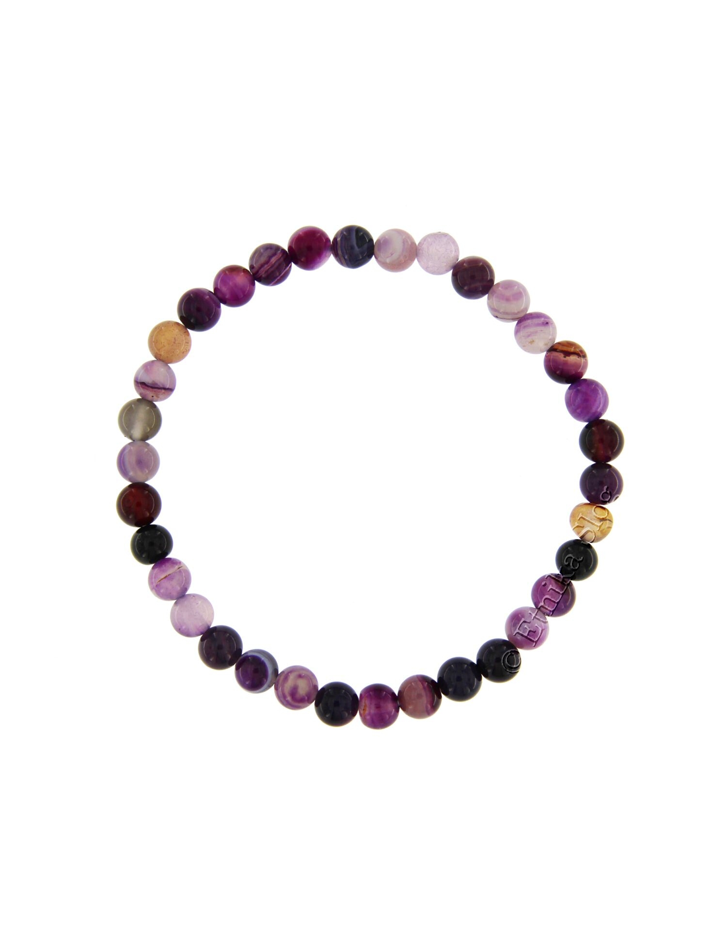 BRACCIALETTO IN PIETRA DURA - AGATA VIOLA - ELASTI BRACCIALETTO IN PIETRA DURA - AGATA VIOLA - ELASTI