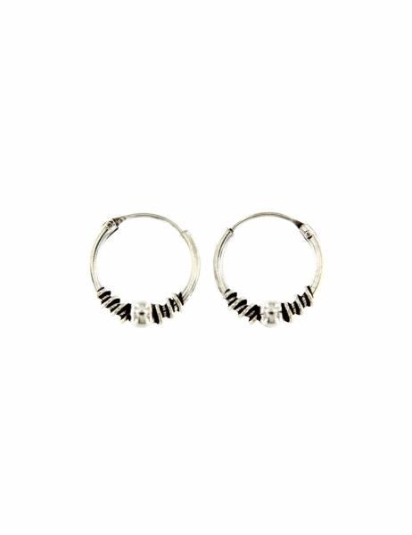 ORECCHINI CERCHIETTI ARGENTO LAVORATI.DIAMET