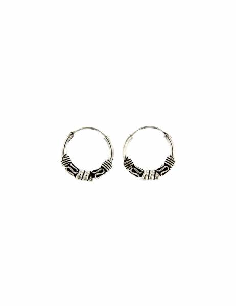 ORECCHINI CERCHIETTI ARGENTO LAVORATI.DIAMET
