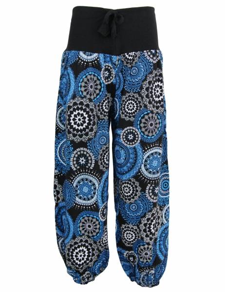 PANTALONE TURCO IN COTONE STAMPATO.ELASTICO