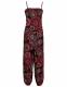 VESTITO&nbsp;LUNGO SALOPETTE&nbsp;IN COTONE STAMPATO, FASCIA