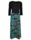 VESTITO&nbsp;LUNGO IN COTONE STAMPATO, MANICHE A 3/4.b