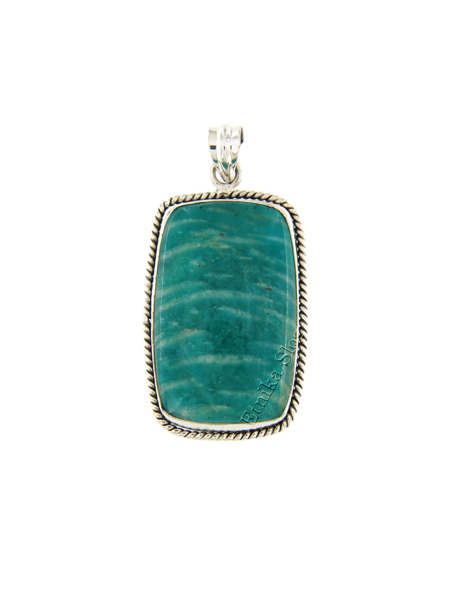 PENDENTE MONTATURA IN ARGENTO CON PIETRA DURA AMAZ PENDENTE MONTATURA IN ARGENTO CON PIETRA DURA AMAZ