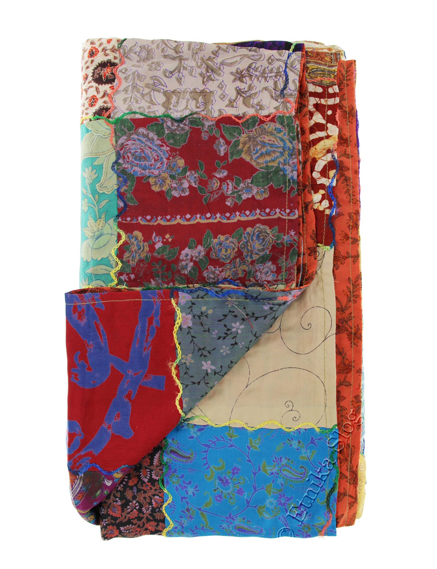 SCIARPA PATCHWORK DOPPIA IN SETA FANTASIE MISTE.b SCIARPA PATCHWORK DOPPIA IN SETA FANTASIE MISTE.b