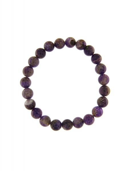 BRACCIALETTO IN PIETRA DURA ELASTICO, SFERE DIAMET