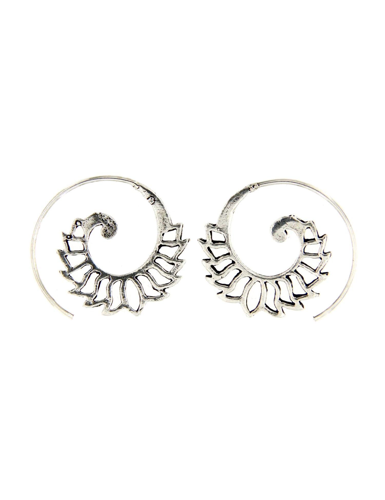 ORECCHINI ARGENTO SPIRALE LAVORATI DIAMETRO 23 MM ORECCHINI ARGENTO SPIRALE LAVORATI DIAMETRO 23 MM