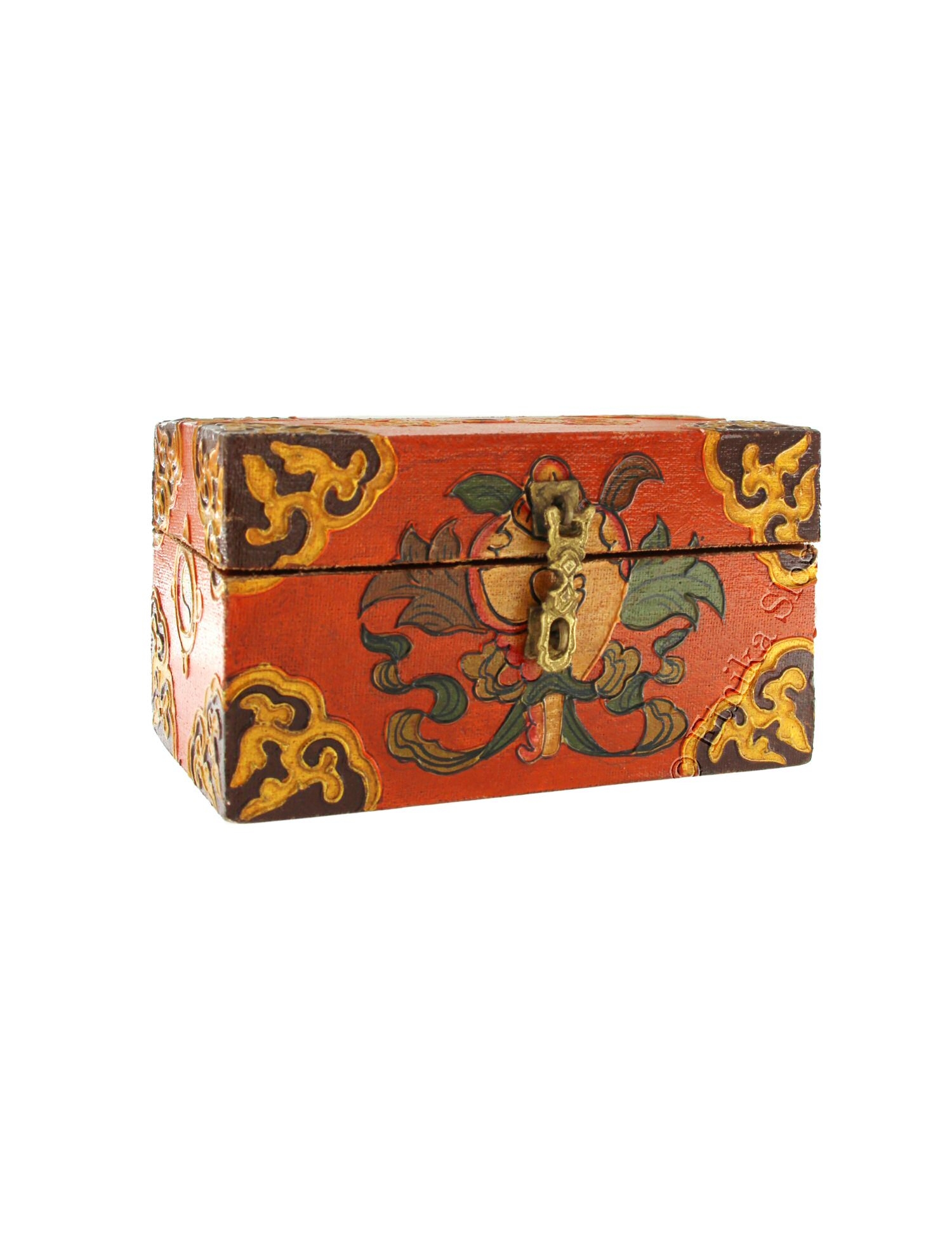 SCATOLA BAULETTO IN LEGNO DECORATO. DIMENSIO SCATOLA BAULETTO IN LEGNO DECORATO. DIMENSIO