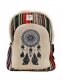 ZAINO IN CANAPA E COTONE A RIGHE PIU' STAMPA. br