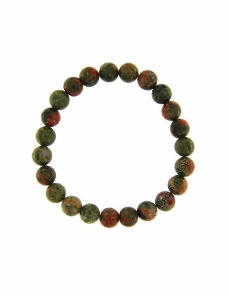 BRACCIALETTO IN PIETRA DURA ELASTICO, SFERE DIAMET