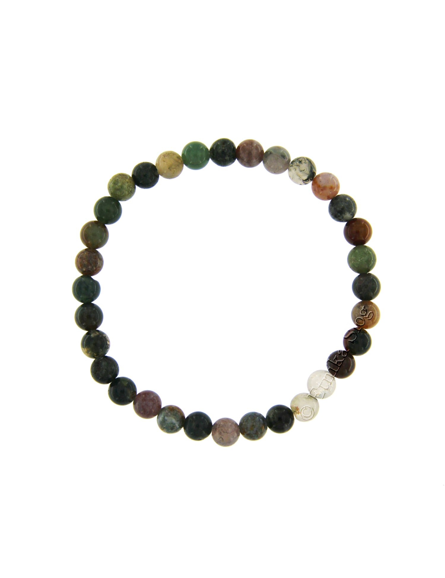 BRACCIALETTO IN PIETRA DURA - MOSS AGATA - ELASTIC BRACCIALETTO IN PIETRA DURA - MOSS AGATA - ELASTIC