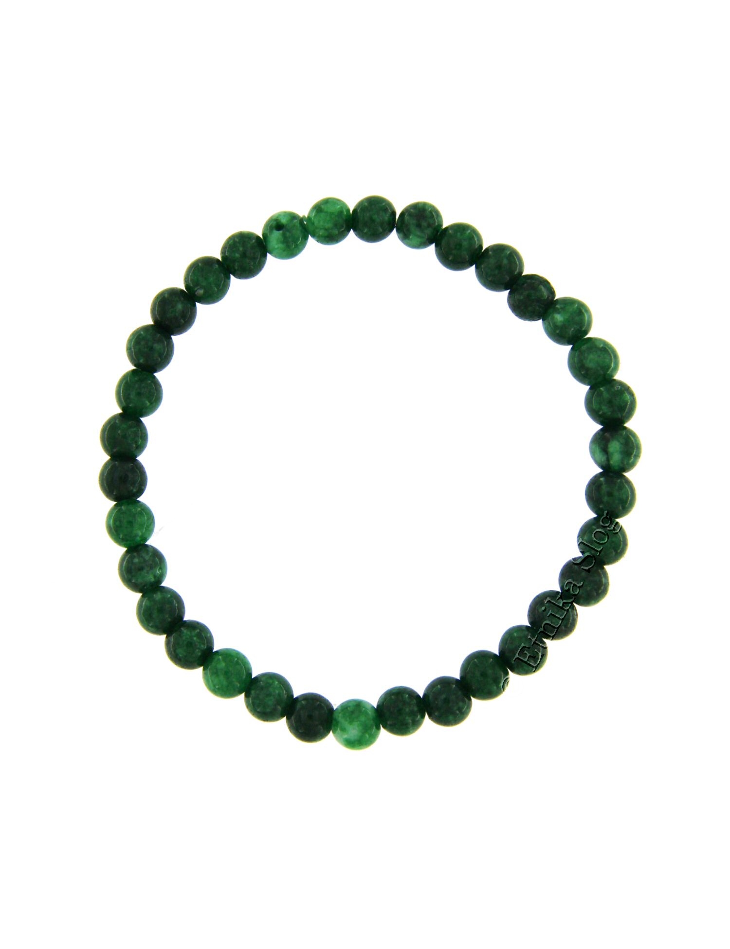 BRACCIALETTO IN PIETRA DURA - GIADA VERDE - ELASTI BRACCIALETTO IN PIETRA DURA - GIADA VERDE - ELASTI
