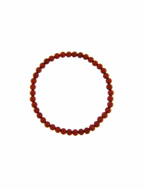 BRACCIALETTO IN PIETRA DURA -&nbsp;DIASPRO ROSSO - ELAS