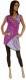 VESTITO IN COTONE SENZA MANICA, CON STAMPE E RICAM