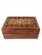 SCATOLA LEGNO INTAGLIATA E DISEGNI IN OTTONE, RETT