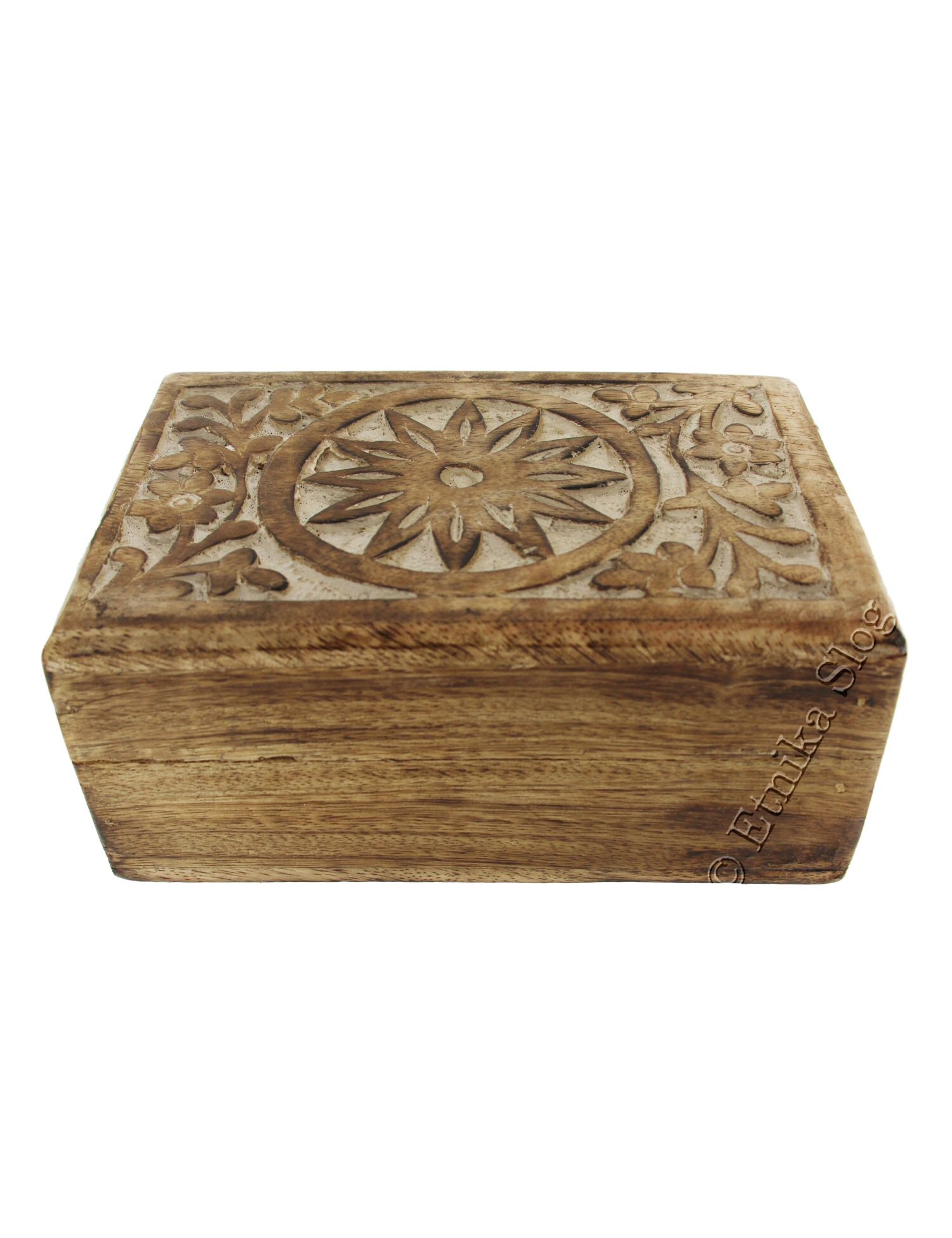 SCATOLA LEGNO INTAGLIATA RETTANGOLARE CM 15X10X6.5 SCATOLA LEGNO INTAGLIATA RETTANGOLARE CM 15X10X6.5
