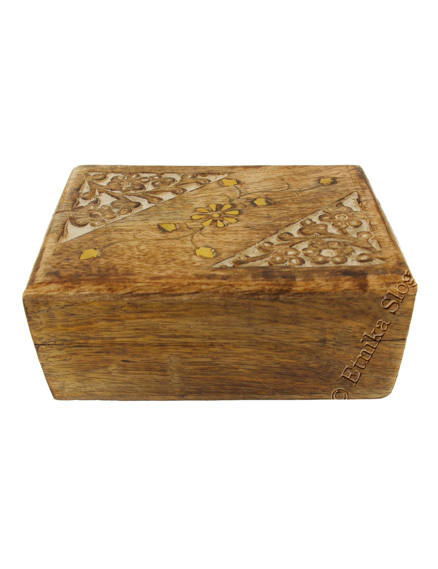 SCATOLA LEGNO INTAGLIATA RETTANGOLARE CM 15X10X6.5 SCATOLA LEGNO INTAGLIATA RETTANGOLARE CM 15X10X6.5