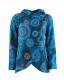 CAPPOTTO IN COTONE FELPATO STAMPATO E CUCITO, CON