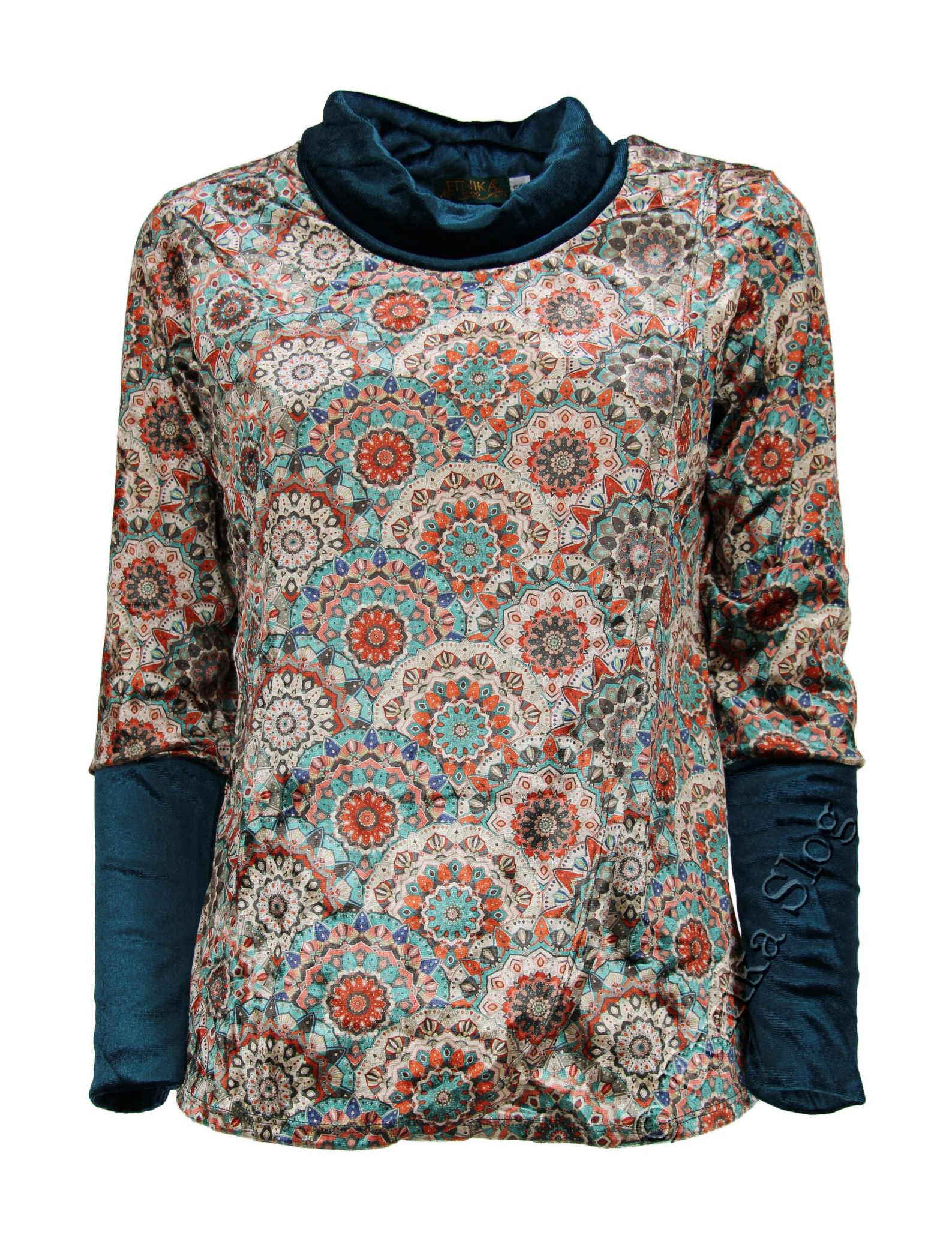 MAGLIA IN VELVET CON ELASTAN , MANICHE LUNGHE COLL MAGLIA IN VELVET CON ELASTAN , MANICHE LUNGHE COLL