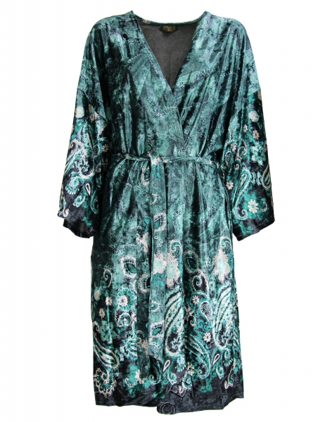 JUMPSUIT AND KIMONO MADE OF JERSEY AND VELVET AB-VWD04-AH - Oriente Import S.r.l.