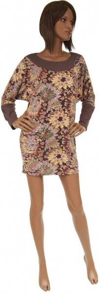 VESTITO DI MAGLINA DI COTONE CON VISCOSA, MANICHE