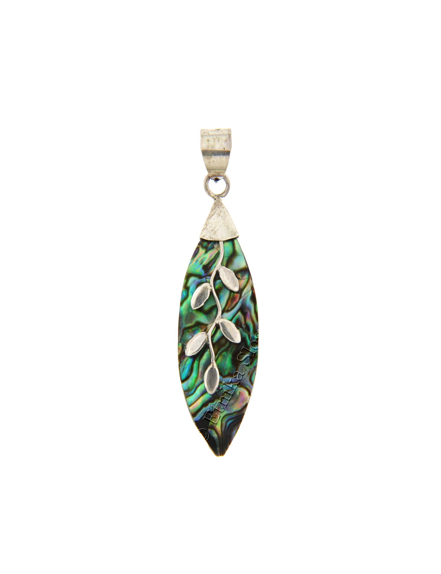 PENDENTE IN ARGENTO CON CONCHIGLIA DI ABALONE./ PENDENTE IN ARGENTO CON CONCHIGLIA DI ABALONE./