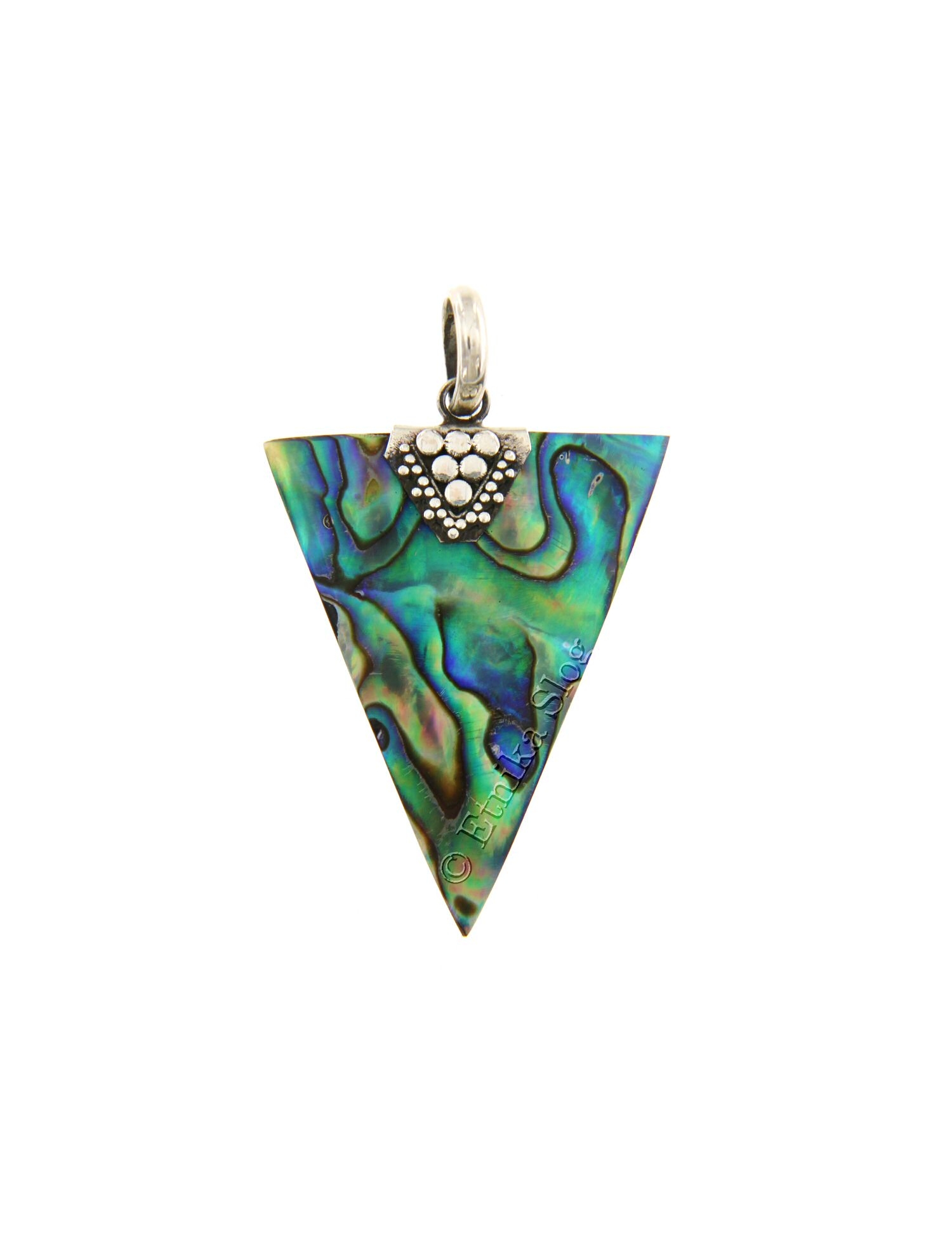 PENDENTE IN ARGENTO CON CONCHIGLIA DI ABALONE.br PENDENTE IN ARGENTO CON CONCHIGLIA DI ABALONE.br