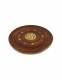 PORTA INCENSO LEGNO PIATTO TONDO INSERTI OTTONE.b