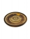 PORTA INCENSO LEGNO PIATTO TONDO INSERTI OTTONE.b