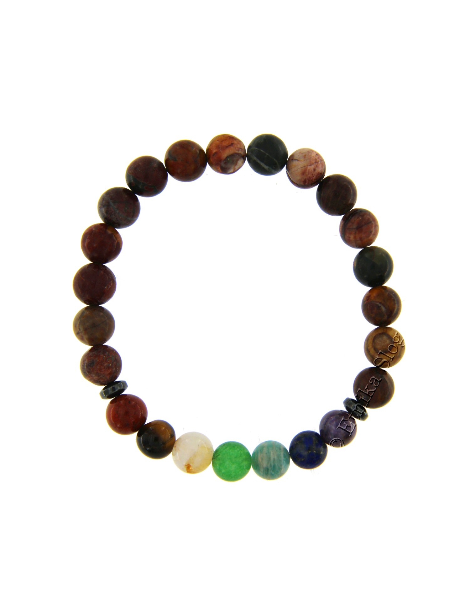 BRACCIALETTO PIETRA DURA 08 mm BRACCIALE CON PIETRE SEMIPREZIOSE NATURALI - 7 CHA - com Etnika Slog d.o.o. BRACCIALETTO PIETRA DURA 08 mm BRACCIALE CON PIETRE SEMIPREZIOSE NATURALI - 7 CHA - com Etnika Slog d.o.o.