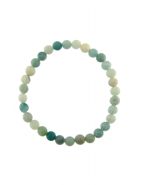 BRACCIALETTO IN PIETRA DURA - AMAZZONITE&nbsp;- ELASTIC