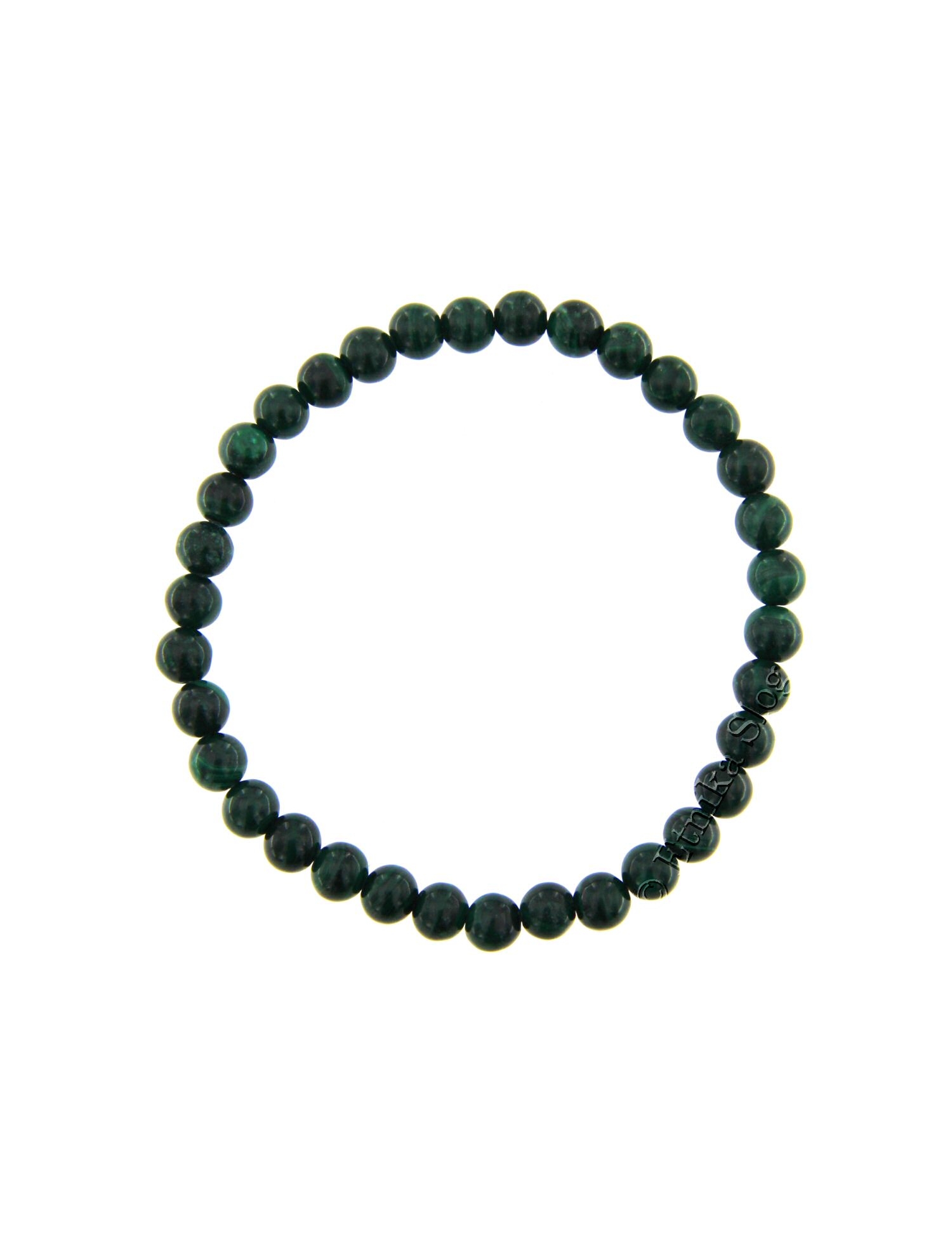 BRACCIALETTO IN PIETRA DURA - MALACHITE SCURA - EL BRACCIALETTO IN PIETRA DURA - MALACHITE SCURA - EL