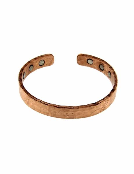 BRACCIALE APERTO IN RAME&nbsp;BUGNATO , CON MAGNETIbr