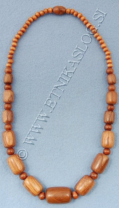 COLLANA IN LEGNO A CILINDRI E PICCOLE SFERE, CHIU COLLANA IN LEGNO A CILINDRI E PICCOLE SFERE, CHIU