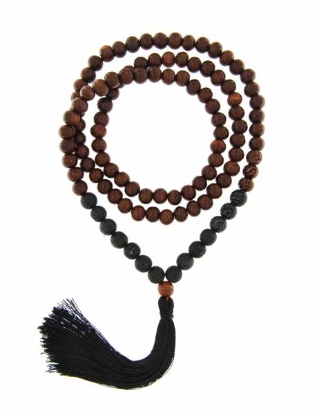 COLLANA MALA IN LEGNO&nbsp;SCURO 108 SFERE DA 10 MMbr