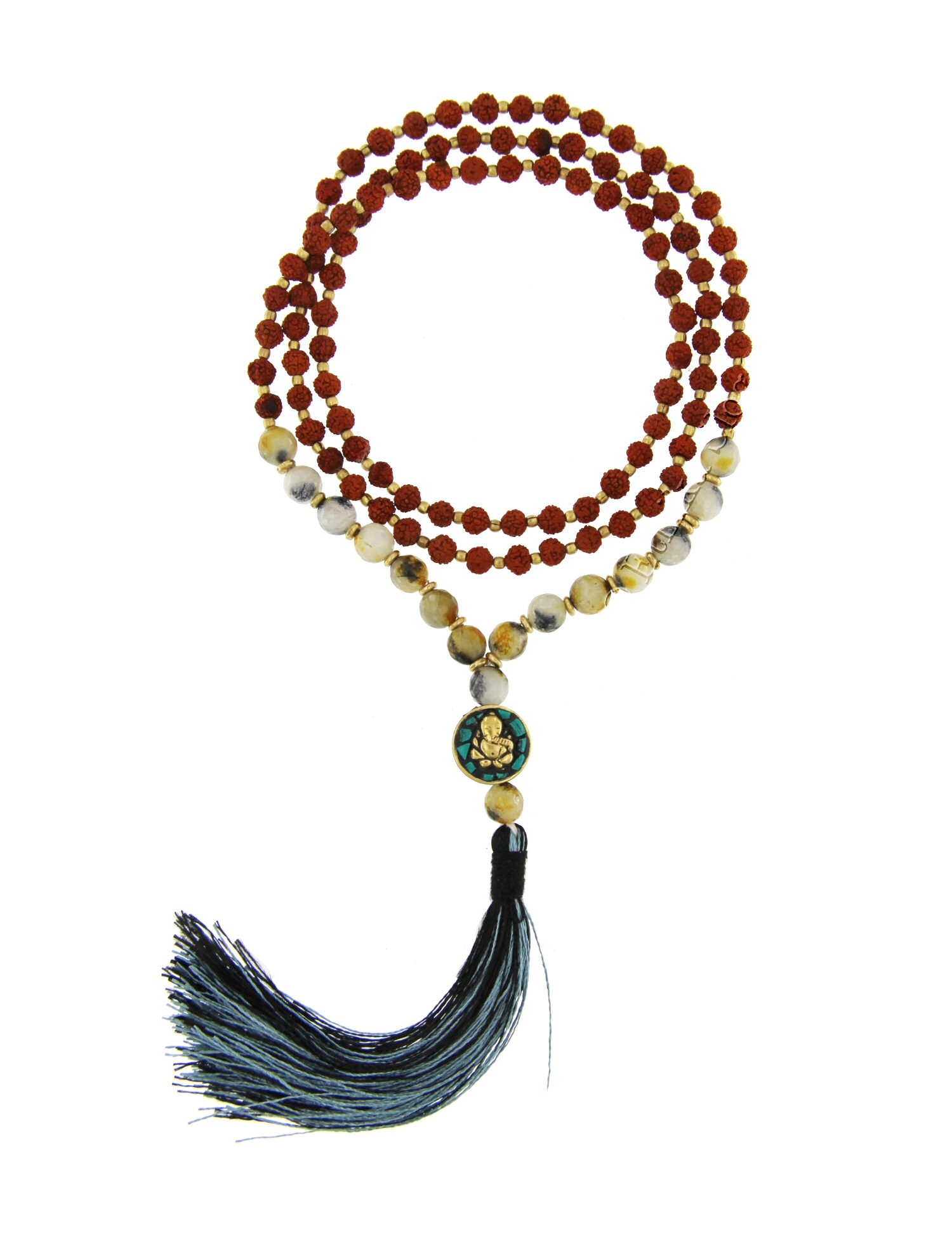 COLLANA MALA SEMI DI RUDRAKSHA 108 SEMI DA 6 MM DI COLLANA MALA SEMI DI RUDRAKSHA 108 SEMI DA 6 MM DI