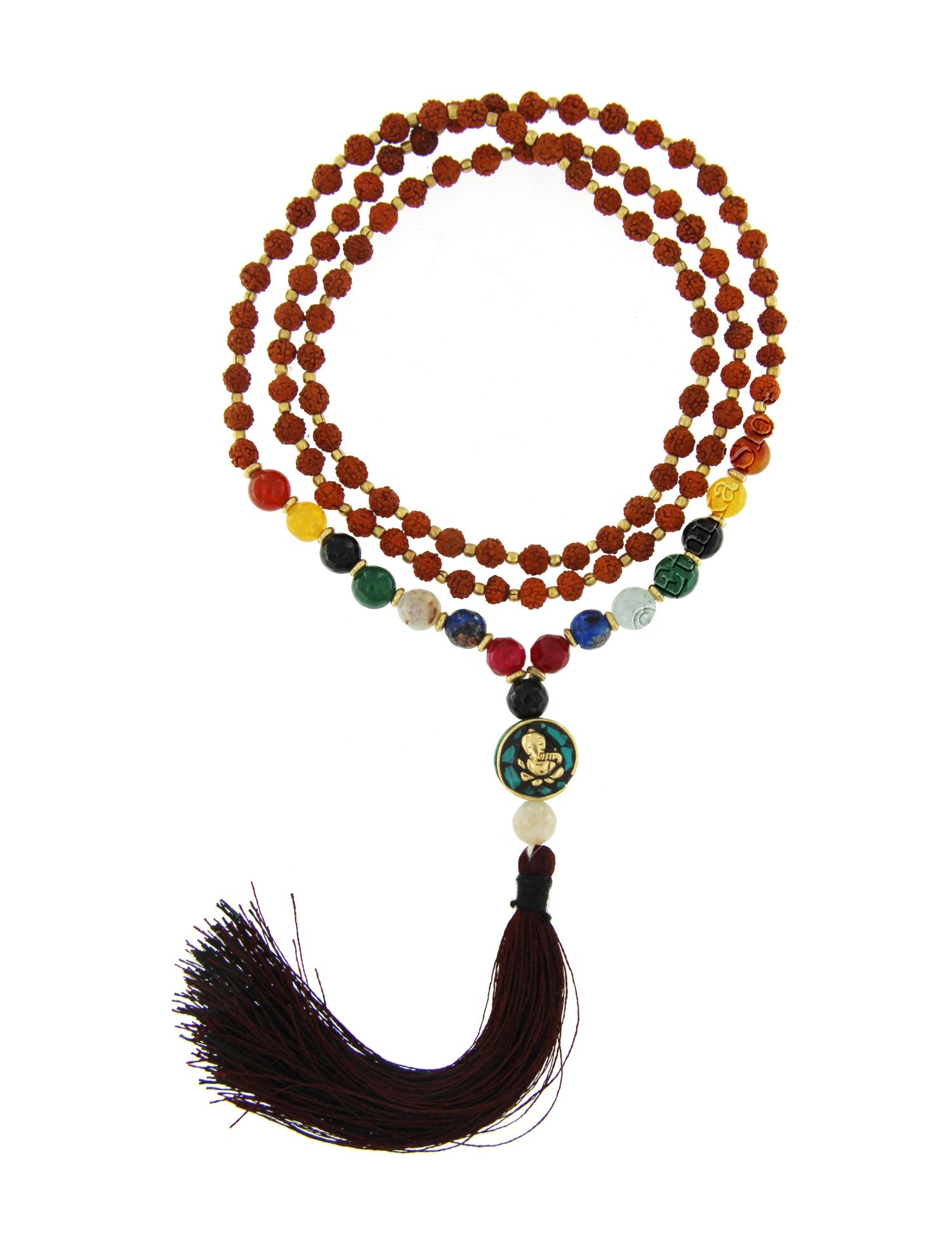 COLLANA MALA SEMI DI RUDRAKSHA 108 SEMI DA 6 MM DI COLLANA MALA SEMI DI RUDRAKSHA 108 SEMI DA 6 MM DI