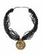 COLLANA A FILI DI PERLINE, CON PENDENTE FORME E CO