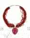 COLLANA A FILI DI PERLINE, CON PENDENTE FORME E CO