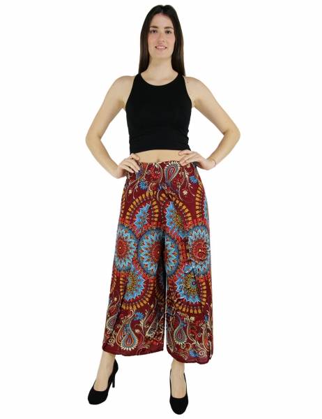 PANTALONI / PANTALONCINI VISCOSA ESTIVI DONNA PANTALONE PALAZZO IN VISCOSA, ELASTICO DIETRO.br - com Etnika Slog d.o.o.