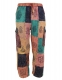 PANTALONE ALLA TURCA IN COTONE STONEWASH PATCHWORK