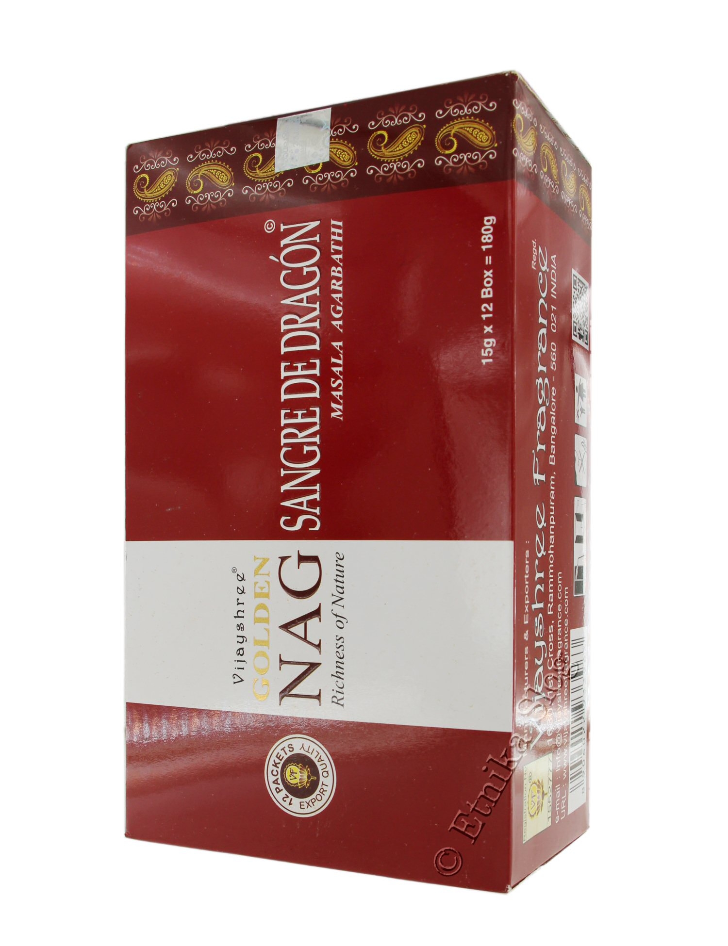 INCENSO VIJAYSHREE, FRAGRANZA GOLDEN NAG DRAGON INCENSO VIJAYSHREE, FRAGRANZA GOLDEN NAG DRAGON