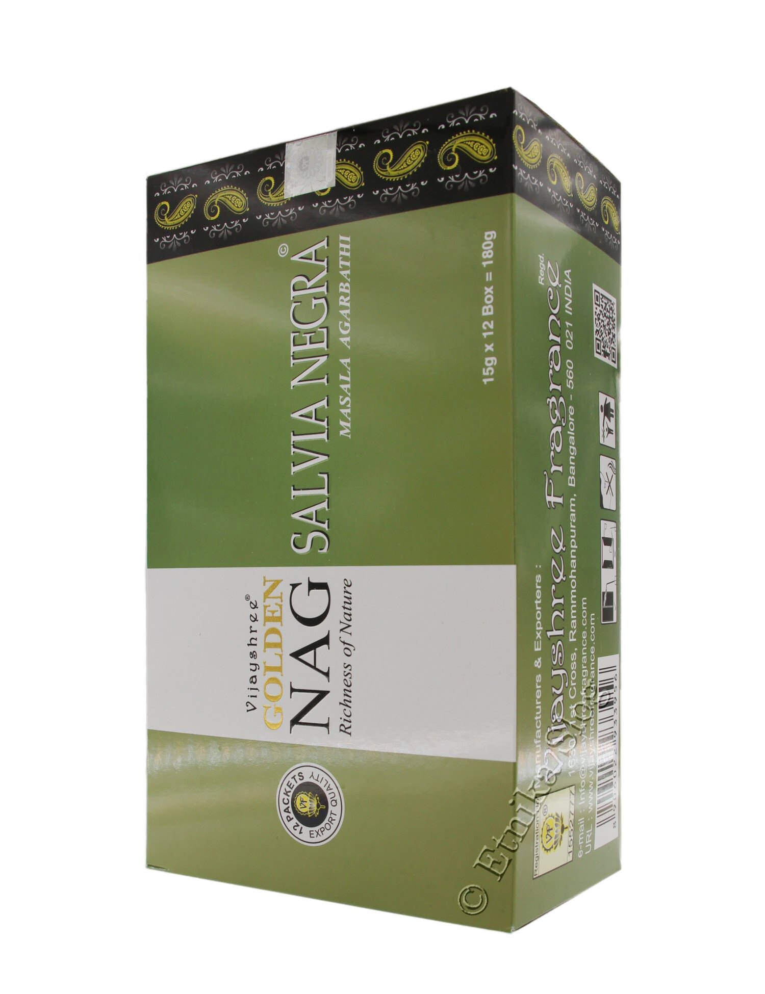 INCENSO VIJAYSHREE, FRAGRANZA GOLDEN NAG BLACK S INCENSO VIJAYSHREE, FRAGRANZA GOLDEN NAG BLACK S