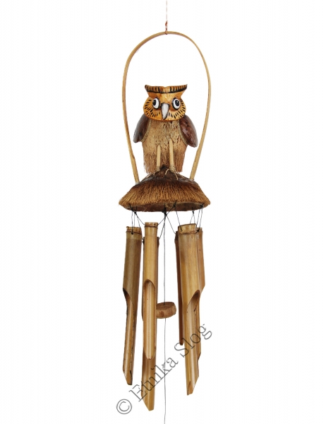 CAMPANA DEL VENTO IN BAMBOO&nbsp;CON NOCE DI COCCO CON