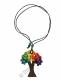 COLLANA IN COTONE CON ALBERO IN LEGNO E PERLINEbr