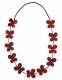 COLLANA IN COTONE CON&nbsp;FIORE FARFALLA IN LEGNObr /