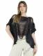 TOP MAGLIA IN COTONE&nbsp;ORGANICO CON STAMPA BLOCK PRI