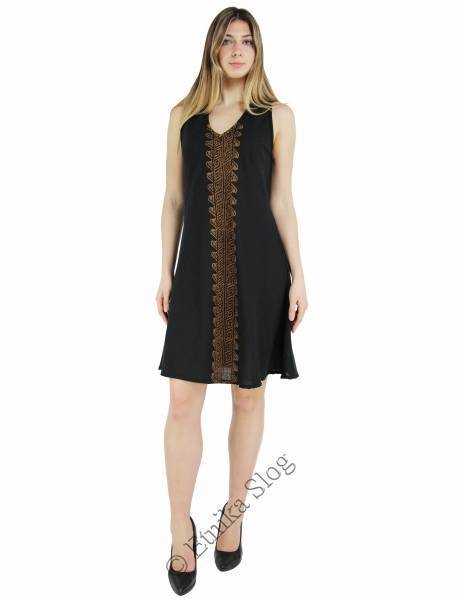 VESTITO CORTO&nbsp;IN COTONE&nbsp;ORGANICO GREZZO A RETE CON