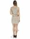 VESTITO CORTO&nbsp;IN COTONE&nbsp;ORGANICO GREZZO A RETE CON