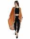 TOP GIACCA KIMONO&nbsp;LUNGO IN COTONE&nbsp;ORGANICO GREZZO